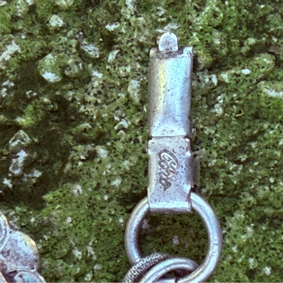 Coro 1950s Silver Chain CHARM Bracelet 7.5” Vintage patina - Picture 4 of 7